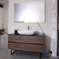 China Factory Price Wall Hung Plywood Bathtoom Sink Vanity