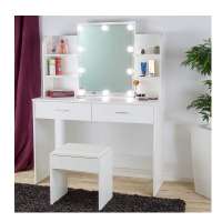 Wholesale Dressing Table White Makeup Table Girls Modern Vanity Table With Lights and Mirror for Bedroom