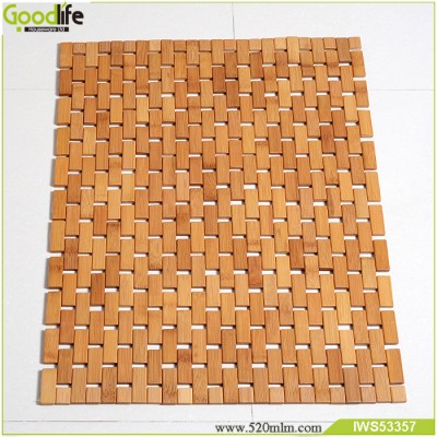 Eco-friendly Natural Bamboo Non Slip Bath Mats Bathroom Floor Mat Waterproof