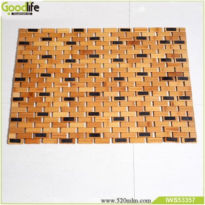 Hotel Non slip Bamboo Bath Mat Foldable Shower Mat