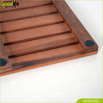 Solid teak wood  bath mat from Goodlife