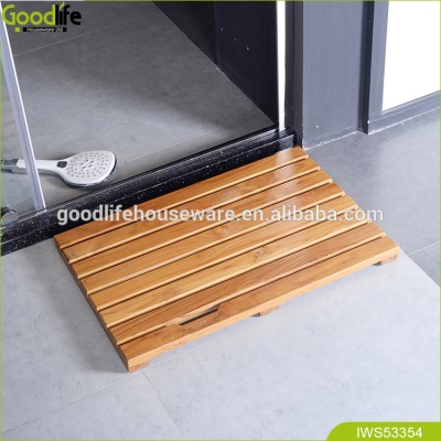 Solid teak wood anti slip bath mat ,solid wood waterproof