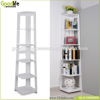 5 tier corner ladder book shelf ,corner display shelf