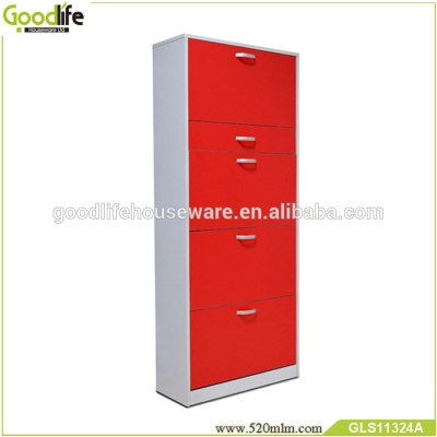 solid wood shoe wardobe  with drawers and the inside cabinet with two layer storage shelf