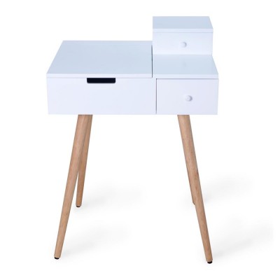 Perfect quality dressing table design with removable drawer in solid wood furniture