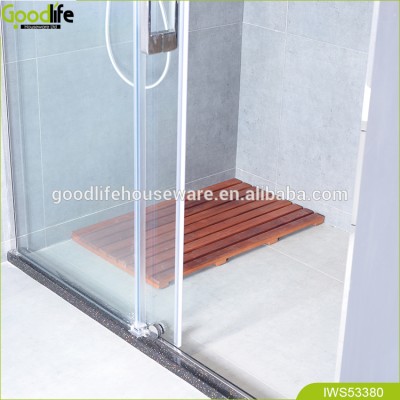 teak wood shower mat bathroom anti non slip bath mat from Goodlife new product