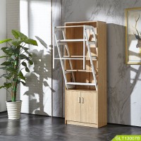 Kitchen storage cabinet inside build in metal conversion shelf with storage drawer living room space saving furniture.