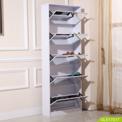 home furniture full length mirror shoe cabinet with 5 drawers