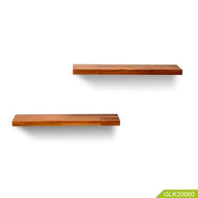 Floating Shelves, 100% Countersunk Hidden Brackets, Beautiful Mahogany Wall Decor Set of 2